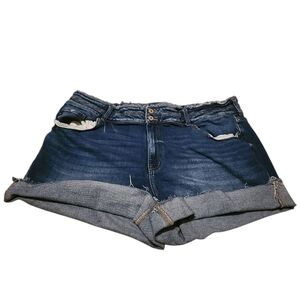 Kancan Size 24 Women's Raw Waist Rolled Hem Shorts